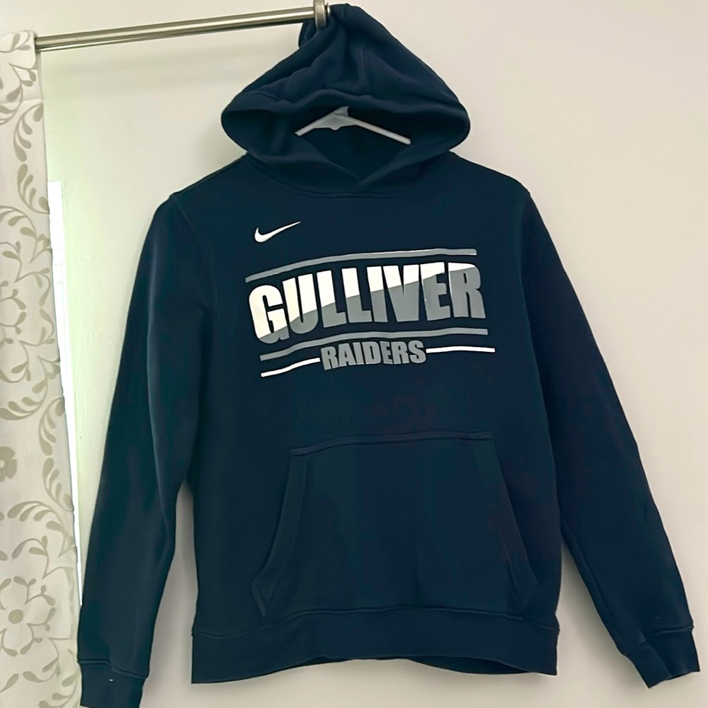 Navy Nike Graphic Hoodie - Youth L